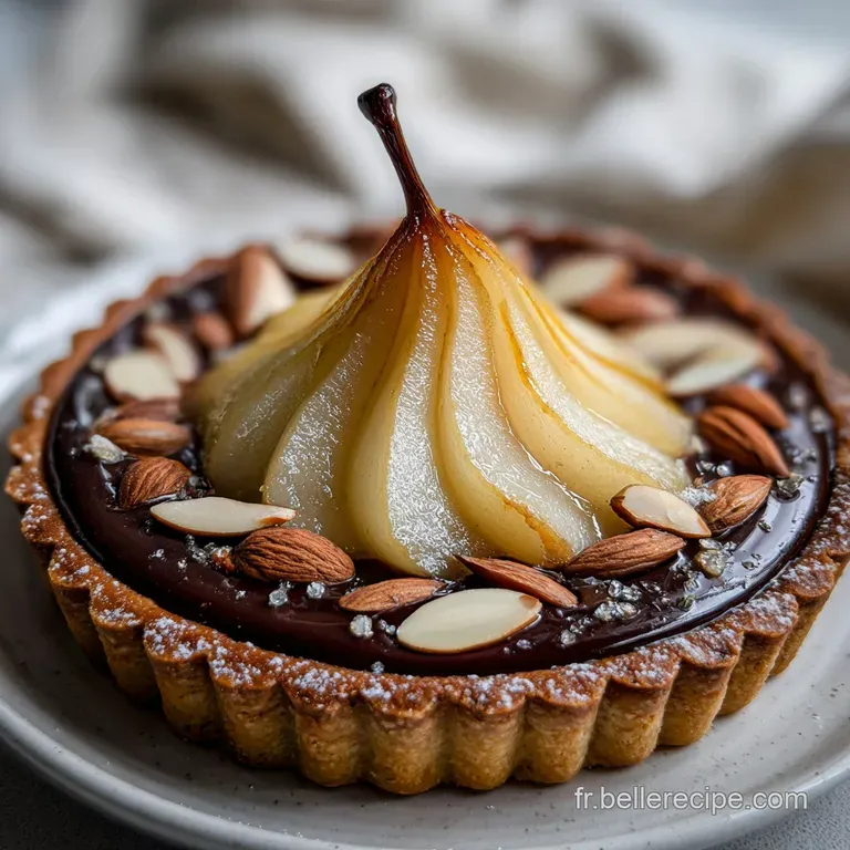 Tarte Poire Chocolat Amande P&acirc;te Sabl&eacute;e