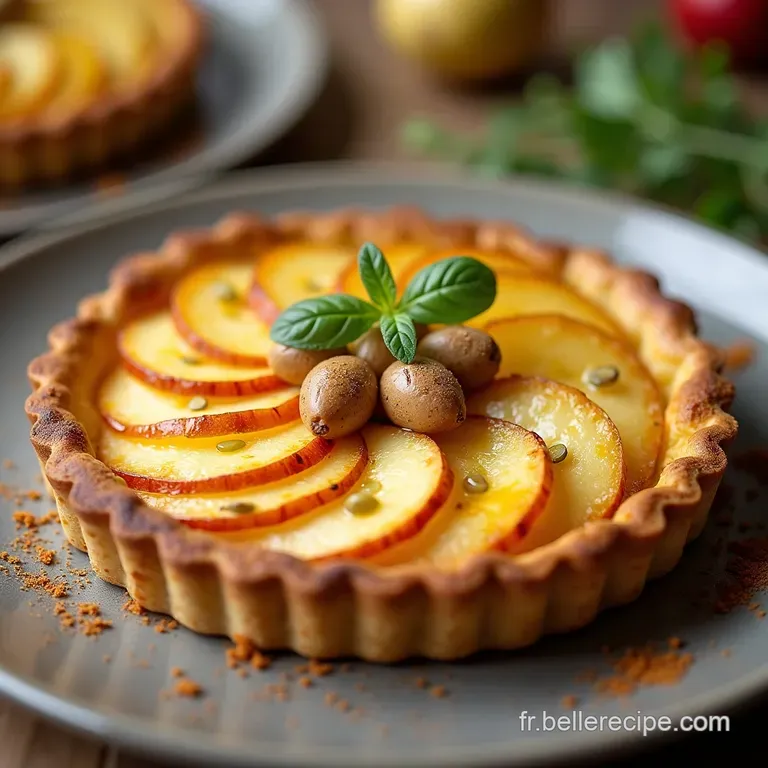La Gourmande Tarte Fine Maison au Roquefort Pommes de Terre et Noix Caram&eacute;lis&eacute;es