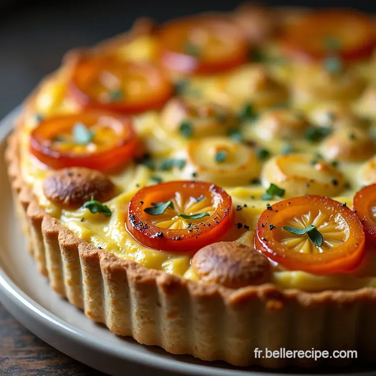 Tarte Croustillante de Nos Campagnes Roquefort Affin&eacute; Pommes de Terre Fondantes et Noix Torr&eacute;fi&eacute;es