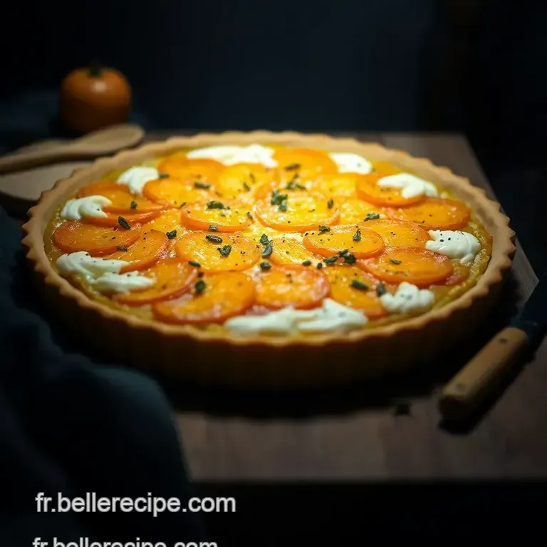 Tarte Soleil &Agrave; La Carotte Et Aux Herbes Fra&icirc;ches presentation