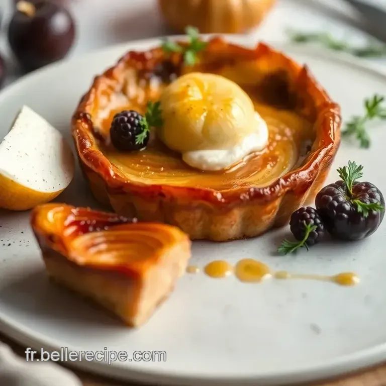 Tarte Tatin Aux Oignons Rouges Et Ch&egrave;vre Frais presentation