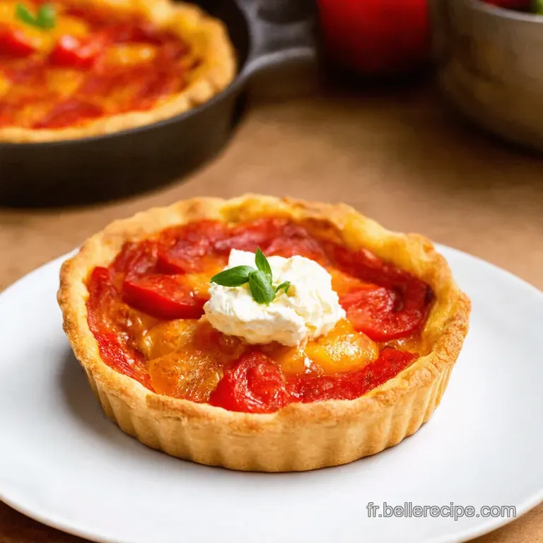 Tarte Tatin Aux Tomates Et Ch&egrave;vre Frais presentation