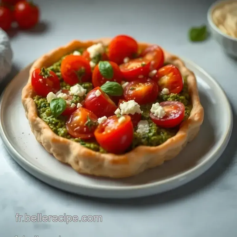 Tartelette De Tomates Cerises Et Pesto presentation