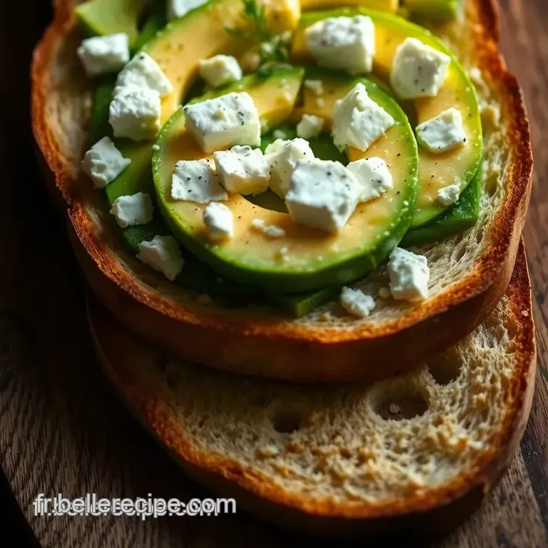 Tartine D&rsquo;avocat Au Citron Et Feta presentation