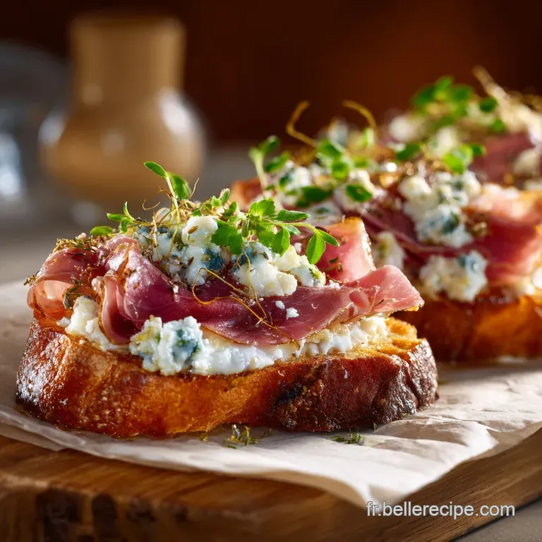 Tartine Au Jambon Sec Et Roquefort La Version Cr&eacute;meuse Au Miel Pr&ecirc;te En 15 Min presentation