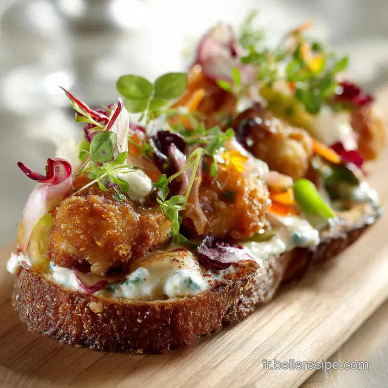 Tartine aux l&eacute;gumes et nuggets : la version Bistrot-Gourmet &agrave; la feta aill&eacute;e