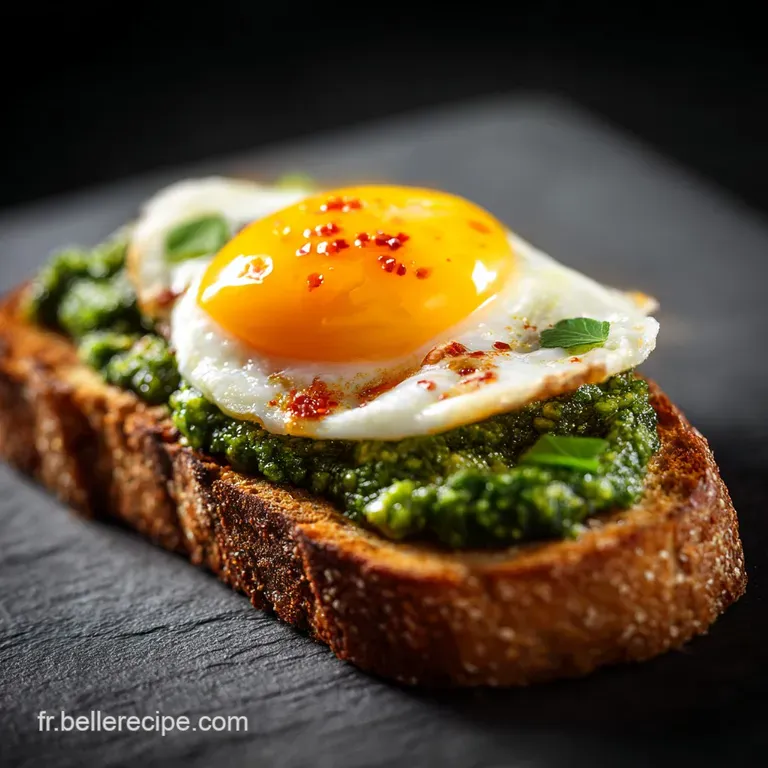 Tartine au pesto et &oelig;uf brouill&eacute; la recette rapide pour un brunch chic et cr&eacute;meux