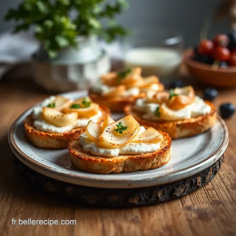 Tartines De Ch&egrave;vre Chaud Aux Figues Et Miel presentation