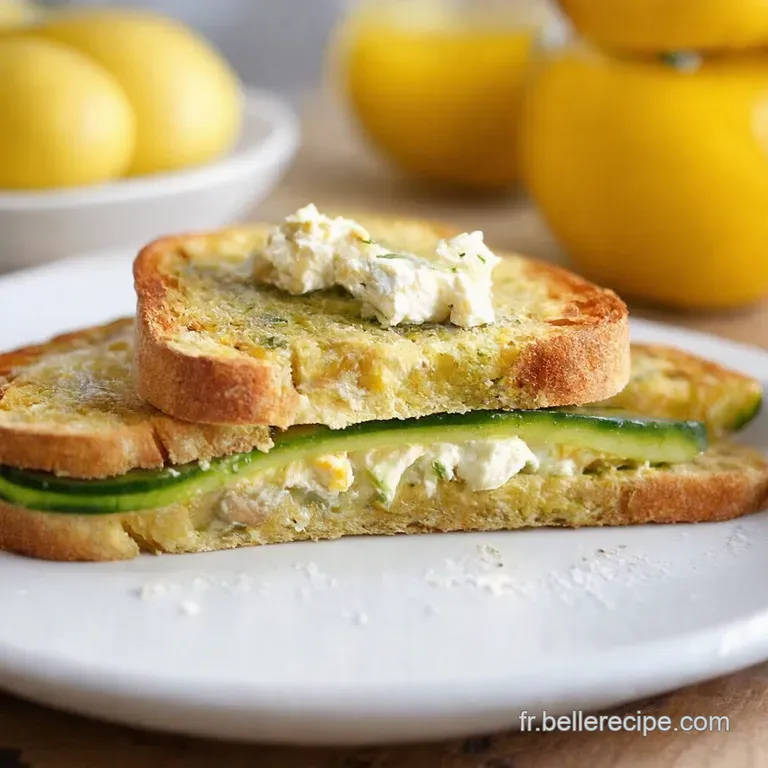 Tartines De Courgettes Et Ch&egrave;vre Frais presentation