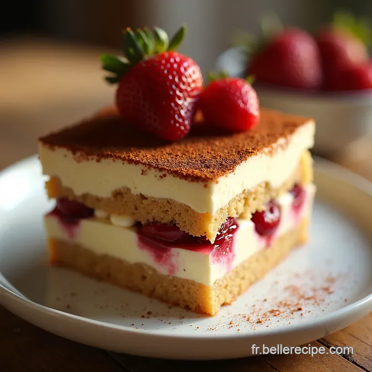 Tiramisu &Eacute;clat&eacute; Aux Fruits Rouges La Dolce Vita Frambois&eacute;e presentation