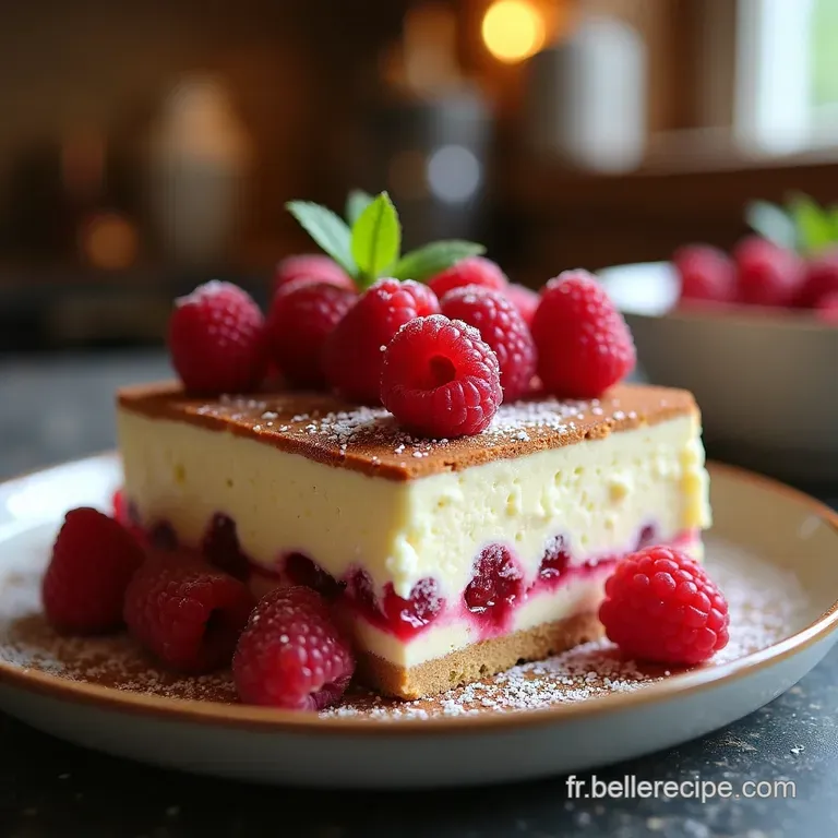 Tiramisu Aux Framboises Fra&icirc;ches La Douceur Sans Caf&eacute; Version Gourmande presentation