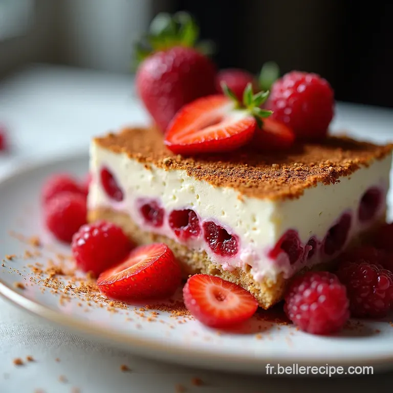 Tiramisu aux Fruits Rouges Soleil d&Eacute;t&eacute; L&Eacute;l&eacute;gance sans Cuisson