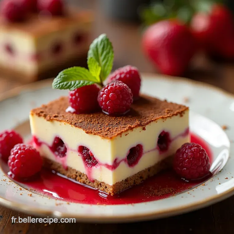 Tiramisu Fra&icirc;cheur L&eacute;l&eacute;gance Des Fruits Rouges &Agrave; Litalienne presentation