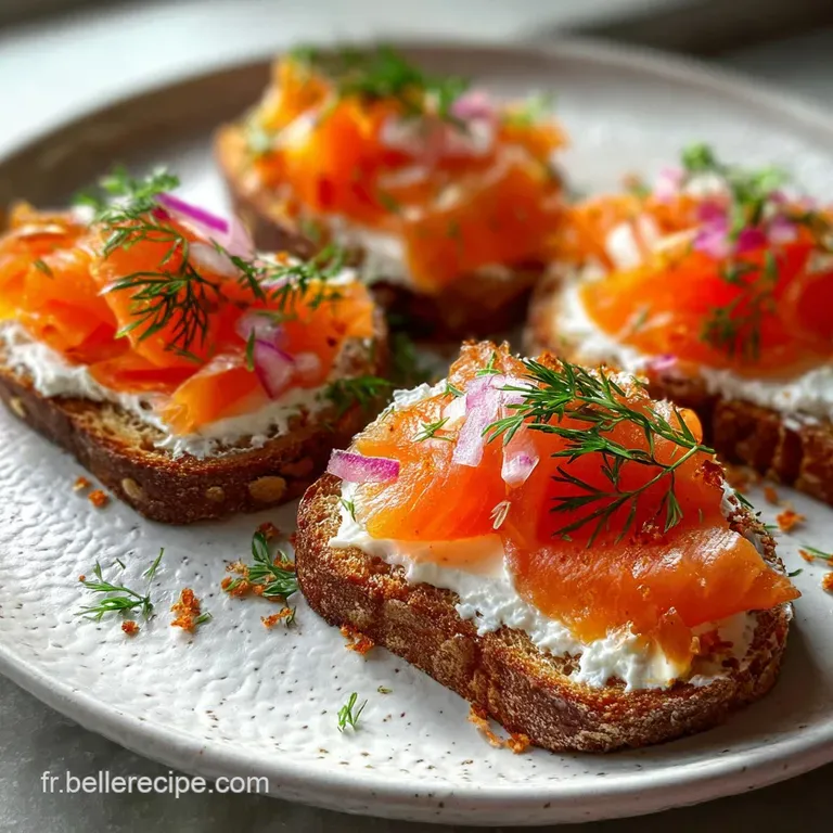 Toast Saumon Fum&eacute; et Cr&egrave;me Citronn&eacute;e