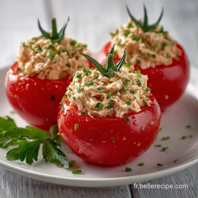 Tomates cerises &eacute;clatantes dispos&eacute;es avec soin sur une assiette blanche, d&eacute;cor&eacute;es de fines herbes et d'un filet d'huile.