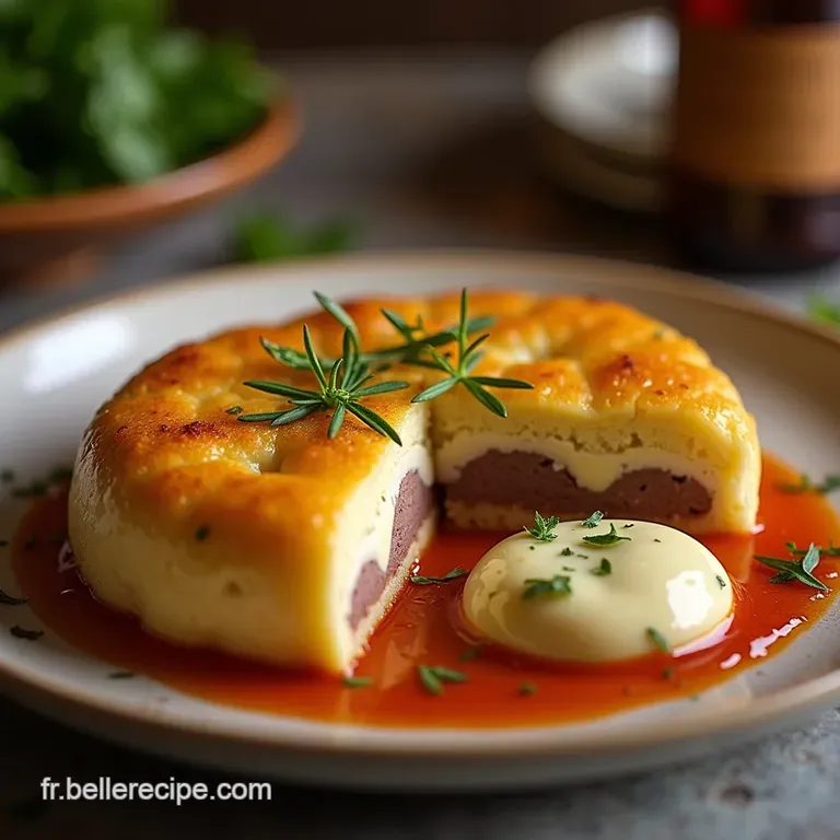 La P&acirc;t&eacute; De Campagne R&eacute;invent&eacute;e Tourte Auvergnate Rustique Aux Deux Viandes Et Fromage Aop presentation
