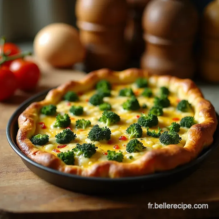 La Tourte Gourmande Brocolis Dinde Et Trois Fromages Le Croustillant R&eacute;confortant presentation