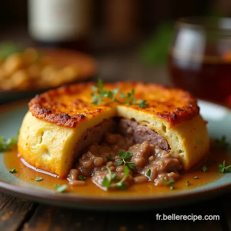 La Tourte Du Terroir P&acirc;t&eacute; En Cro&ucirc;te Rustique &Agrave; La Viande Mijot&eacute;e presentation