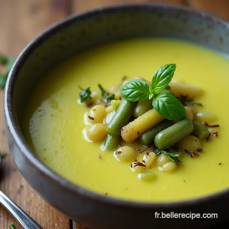 Velout&eacute; de Courgettes Cr&eacute;meux au Citron Vert et Basilic Frais Une Vague de Fra&icirc;cheur Printani&egrave;re