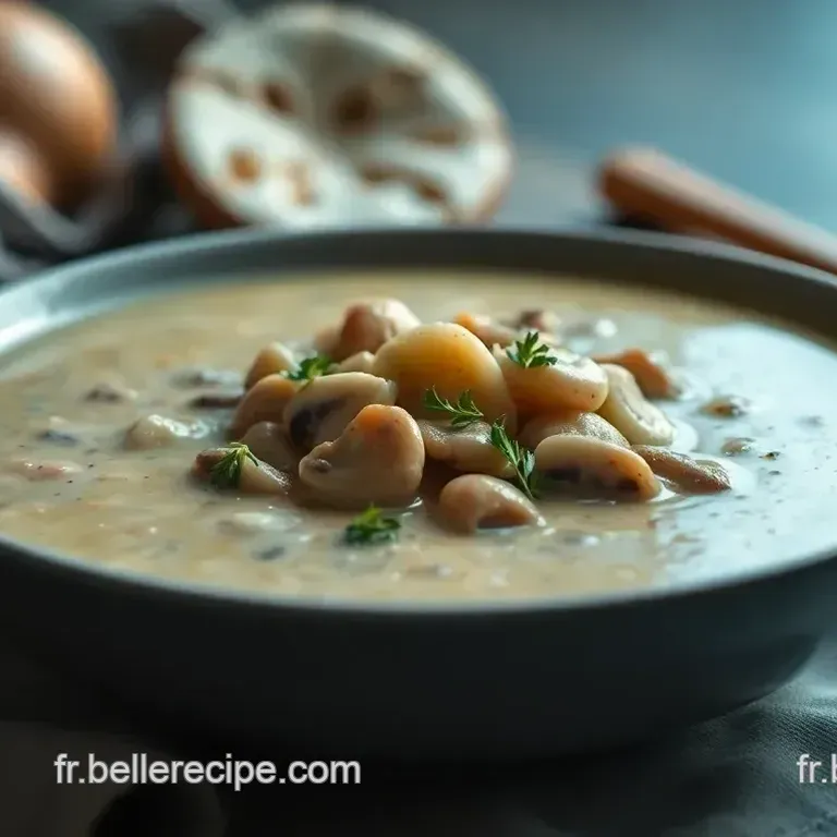 Velout&eacute; de Champignons au Thermomix : Cr&eacute;meux et R&eacute;confortant