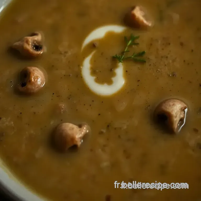 Velout&eacute; De Champignons De Paris presentation