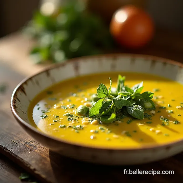 Le Velout&eacute; De Courgettes Cr&eacute;meux Aux Aromates Fines Herbes Douceur Et L&eacute;g&egrave;ret&eacute; Garanties presentation
