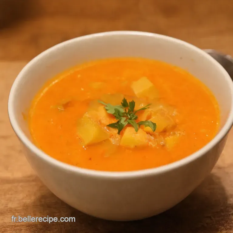 Velout&eacute; R&eacute;confortant Dautomne Carottes Poireaux Et Pommes De Terre presentation