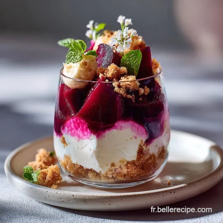 Verrine Betterave Fromage Chic