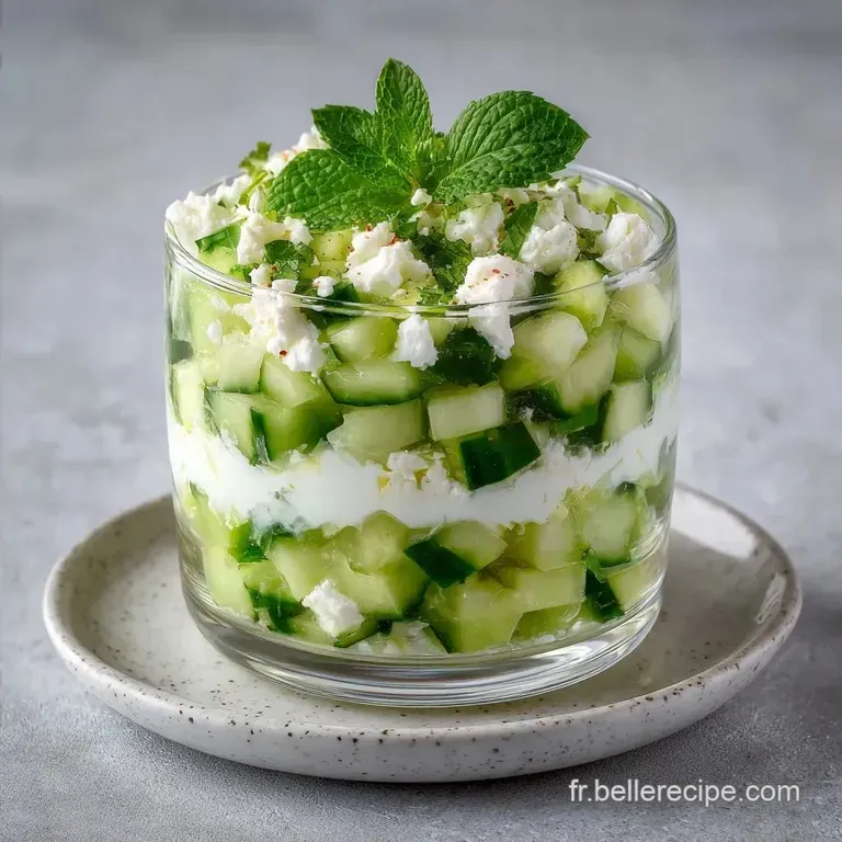 Verrine Concombre Feta: Fra&icirc;cheur et Onctuosit&eacute;