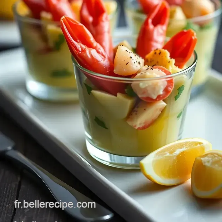 Verrines Avocat Crevettes Et Pamplemousse Rose presentation