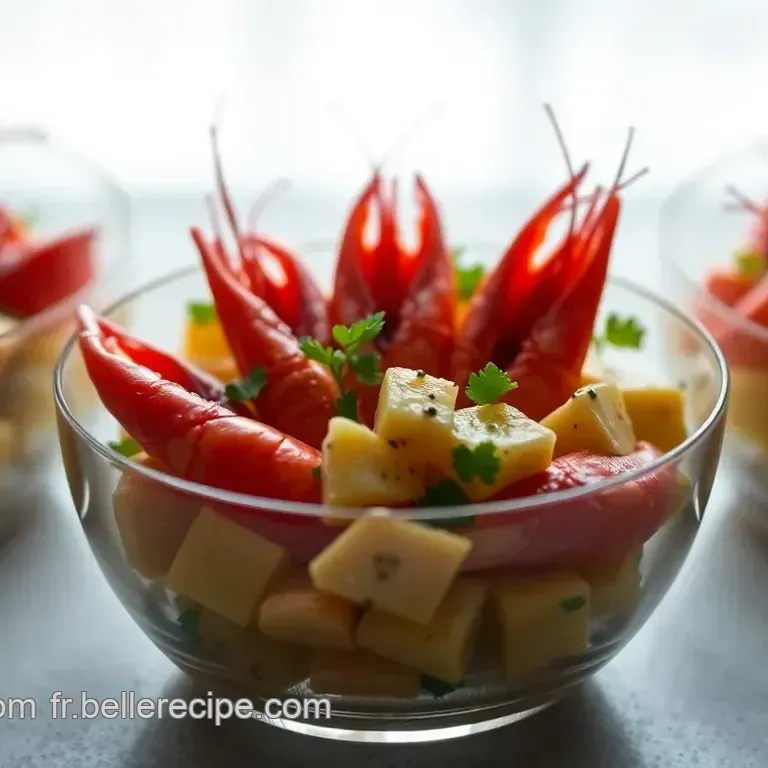 Verrines Avocat Crevettes et Pamplemousse Rose