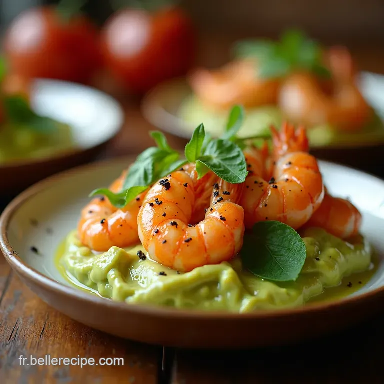 Verrines Davocat Mousseux Aux Crevettes Marin&eacute;es Au Citron Vert L&eacute;l&eacute;gance En Couches presentation