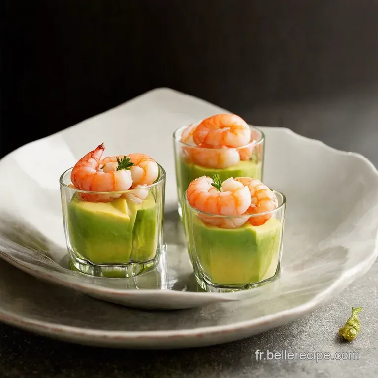 Verrines dAutomne Avocat Crevettes et Pomme Verte