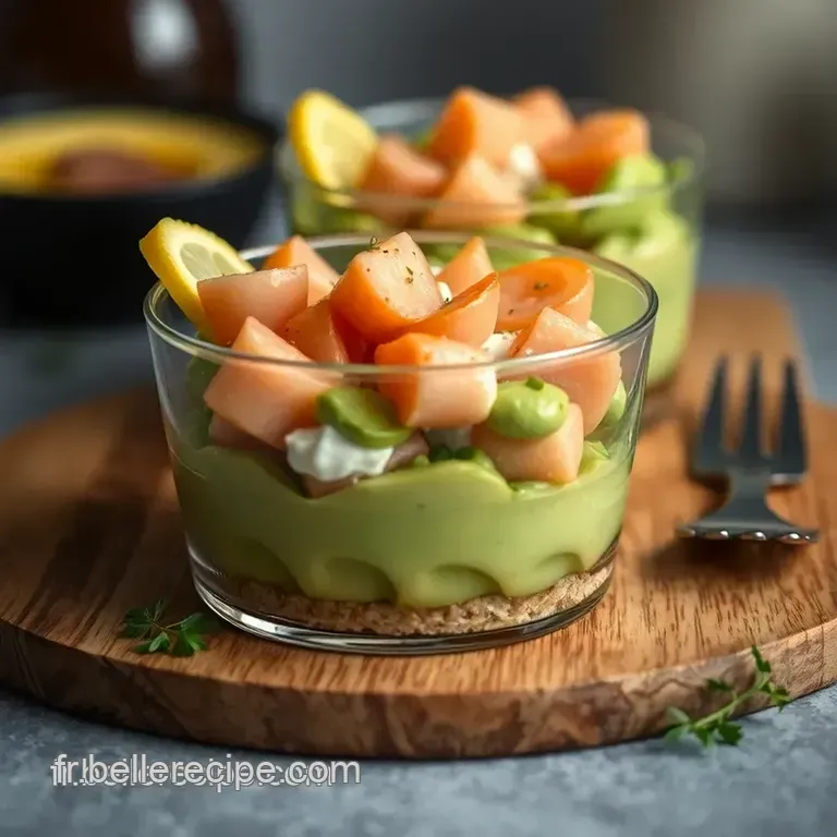 Verrines &Eacute;clairs : Saumon Fum&eacute; Avocat & Aneth presentation