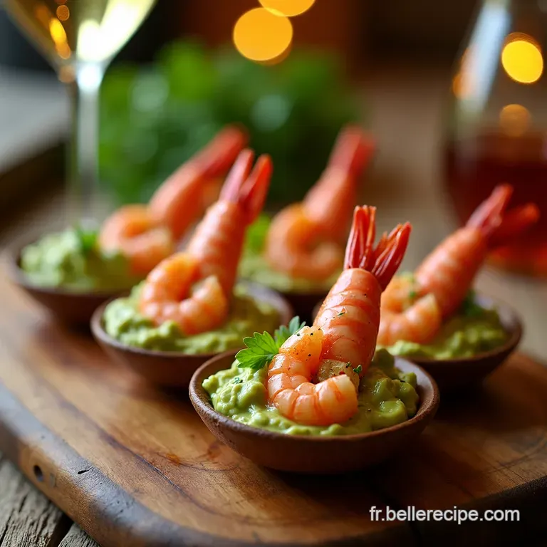 Verrines Exotiques Crevettes Avocat Ap&eacute;ro Parisien Revisit&eacute; presentation