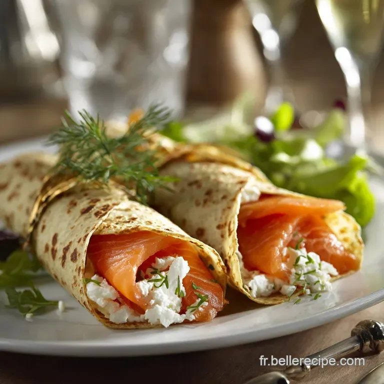 Wrap Au Saumon Et Ch&egrave;vre : L&eacute;l&eacute;gance Du D&eacute;jeuner Express presentation